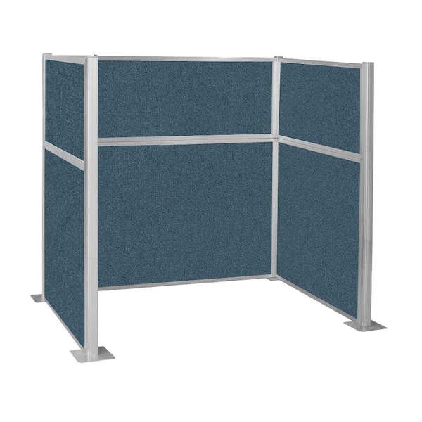 Pre-Configured Hush Panel Cubicle (U Shape) 6' x 4' Caribbean Fabric